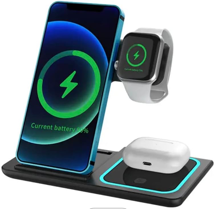 IPhone Stand 3-em-1 Charging Dock Station para Apple Watch e AirPods