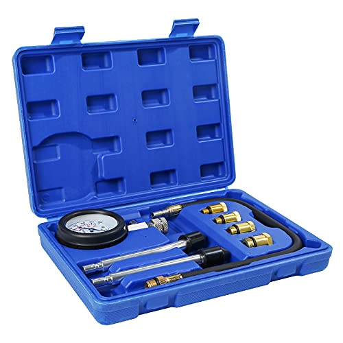 8pcs Kit de testador de compressão Profissional a gasolina motor cilindro cilindro de pressão