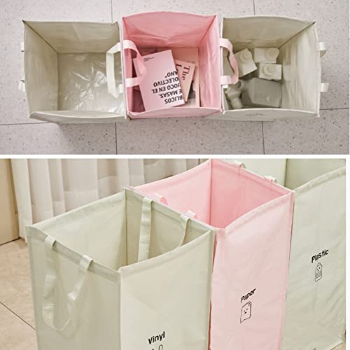 Saco de reciclagem Bolsa de reciclagem de cestas de lixo impermeabilizadas Compartimento de compartimento