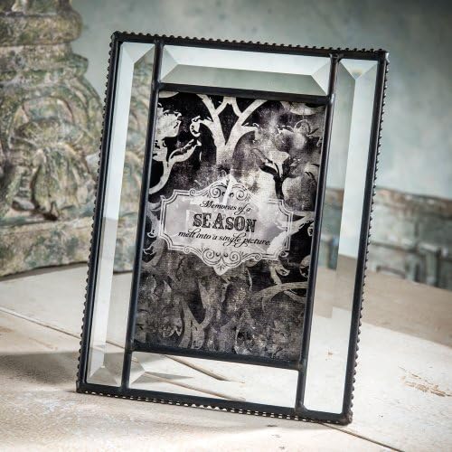Quadro de imagem de vidro chanfrado Cavalé traseiro 4x6 quadro de fotos de casamento de casamento