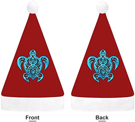 Tartaruga do mar havaiana chapéu de natal macio macho de santa gorro engraçado para a festa festiva