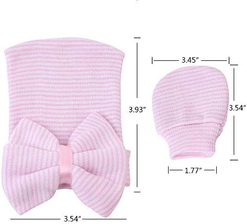 uuilxd recém -nascido Hospital Hat Baby Caps de chapéu de bebê com arco macio e fofo berçário chapéu