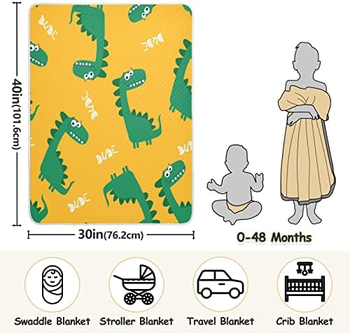 Keepreal fofo padrão de dinossauro Cobertoras de bebê para meninas meninos bebês bebês, macio macio de bebê manta