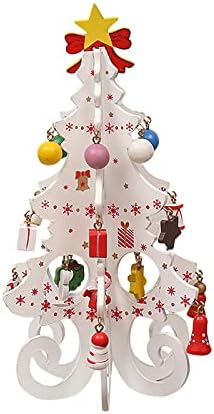 Ornamentos de telefone para árvore de Natal Árvore de madeira árvore de Natal Tabel Decor Decoração de árvore