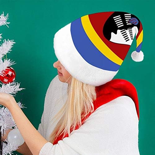 Chapéu de Papai Noel de Natal, bandeira da Suazilândia chapéu de férias de natal para adultos, Hats de