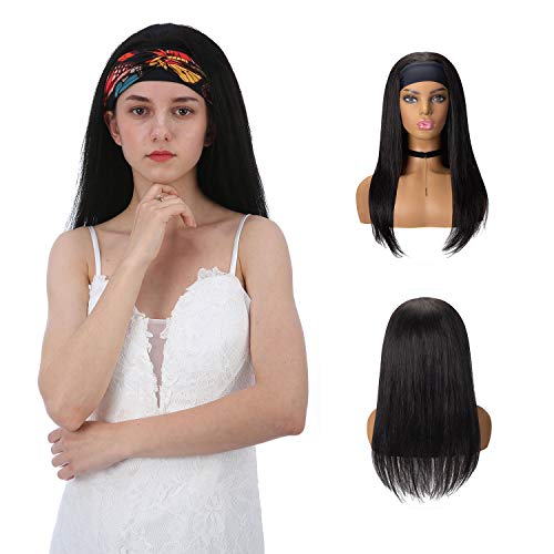 Figs de cabelo humano de faixa de 20 polegadas para mulheres negras pré -arrancadas 150% cabelos