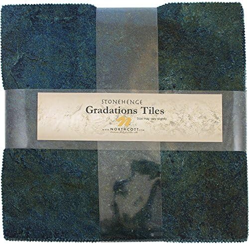 Graduações de Stonehenge Blue Planet Stone Tiles 42 quadrados de 10 polegadas Bolo de camada Northcott