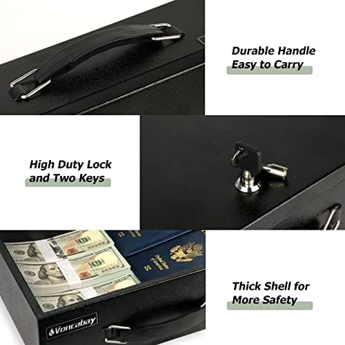 Voncabay Money Safe Box for Home & Lock Box