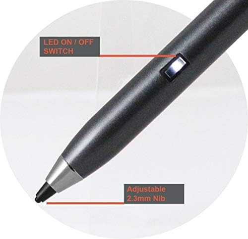 Broonel Grey Point Fine Digital ativo caneta compatível com o Lenovo ThinkPad X395 13,3 polegadas