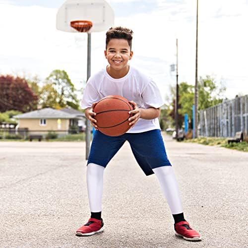 Leggings de compressão de meninos 2 Pacote de calças atléticas calças de compressão de basquete Boys Sport