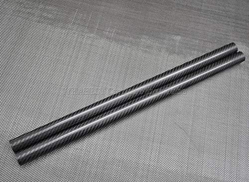 Tubo de fibra de carbono 3K OD 22mm - ID 18mm x 500mm Comprimento Material compósito de carbono completo/tubos.