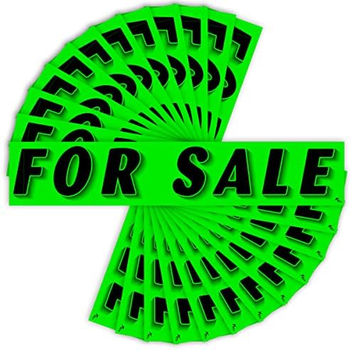 VERSA-TAGS 7,5 Decalques de número de vinil preto/verde 11 dúzias de preços de pára-brisa conjunto