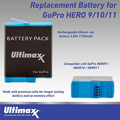 Ultimaxx Bundle Premium + GoPro Hero11 Sandisk Ultra 64GB Microsd Memory Card, Bateria de substituição,