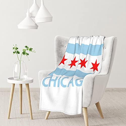 QG ZZX Chicago City Flag Baby Blanket para meninos Meninas Corrente de carrinho de carrinho