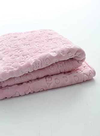 Planejamento de bebê com manta de bebê de pelúcia, material de algodão, cor rosa, 100 x 120 tamanho/dimensões,