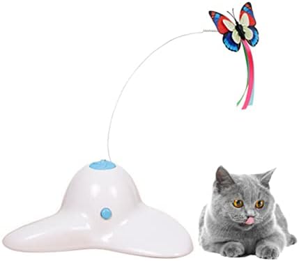 Ovast 1pc gato gato elétrico brinquedo de animais de estimação teaser gatos de borboleta perseguindo brinquedos