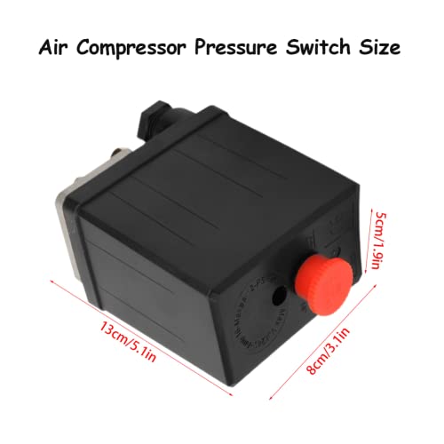 Controle de pressão de pressão do compressor de ar pneumático central 58-101psi 240V Compressor de ar