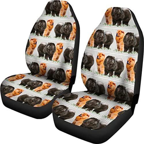 Pawlice Chow Chow cão imprimir capas de assento de carro universal tampas de assento de carro - Chow