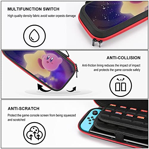 Kirby Star Bag, Switch Travel Transporting Case para Switch Lite Console e acessórios, bolsas de armazenamento