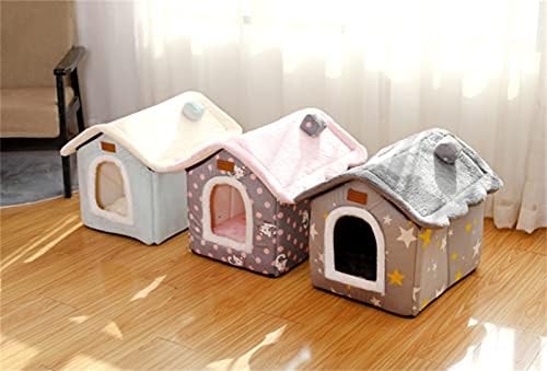 Caso de cachorro, casas dobráveis ​​de cachorro, tapete de cama com almofada para cães pequenos gatos de