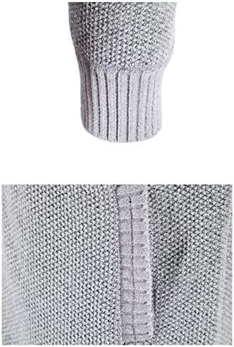 Cardigan suéter de malha de zíper de zíper masculino Bloco de lã de lã de com capuz de moletom com capuz de moleto