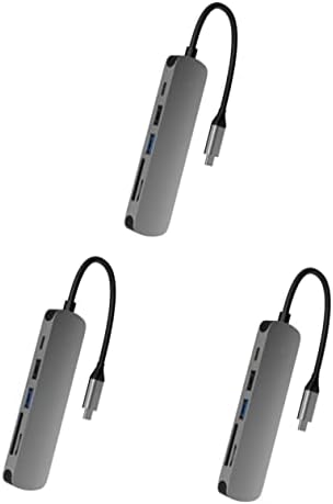 Adaptador de porta SOLustre 3pcs - Telefone de carregamento de alumínio da concha de conversor em compatível