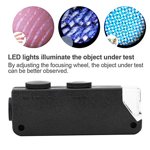 Linente portátil, foco na roda clara aparência ajustável Microscópio LED portátil para casa