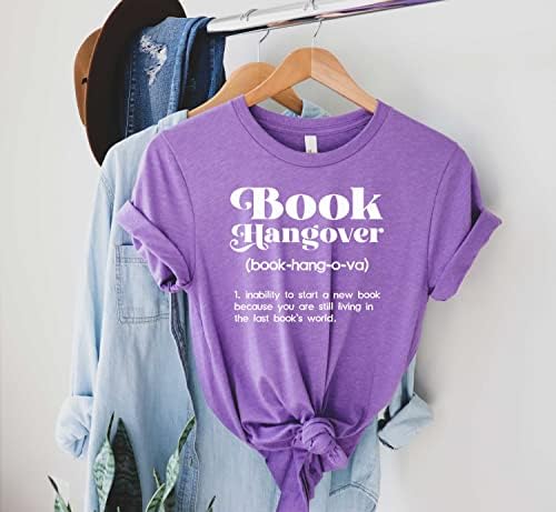 Camisa de definição de ressaca de livros engraçados, teme de leitor de livros tee de presente