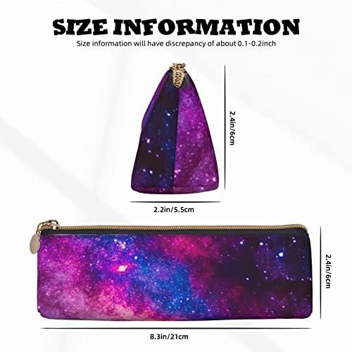 Qicenit galaxy rosa lápis roxo case feminina bolsa de caneta simples caixa de transporte para