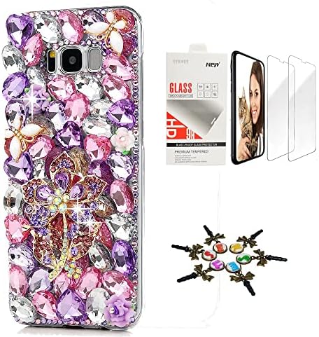 STENES Sparkle Case Compatível com Samsung Galaxy S23 Ultra Caso - Stylish - 3D Bling Bling Mermaid Starfish Design