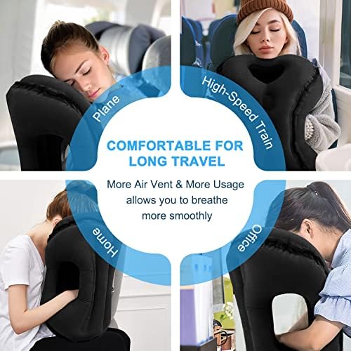 Travesseiro inflável de avião inflável ekepe travesseiro de viagem para viagens de avião dormindo até a dor no