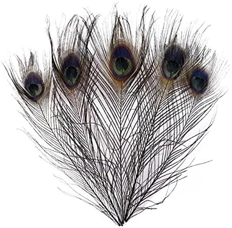 Zamihalaa 10pcs/lote de penas de pavão tingidas naturais para artesanato 25-30cm/10-12 Acessórios para decoração