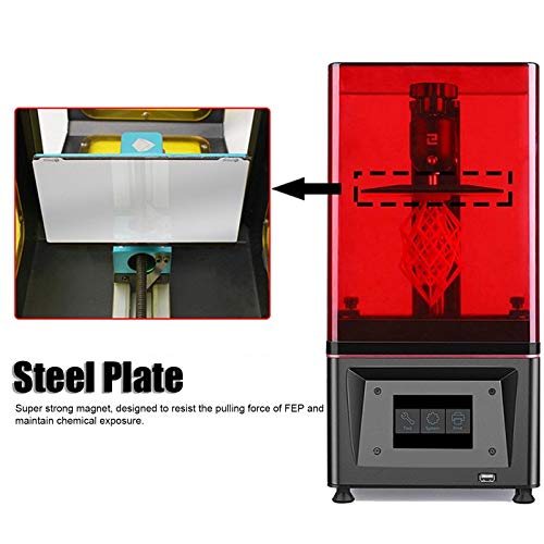 Placa de aço com alça, placa de aço claro claro portátil com design de alça para impressora 3D