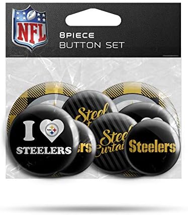 RICO Industries NFL Unisex-Adult 8-Pack Team Button Set