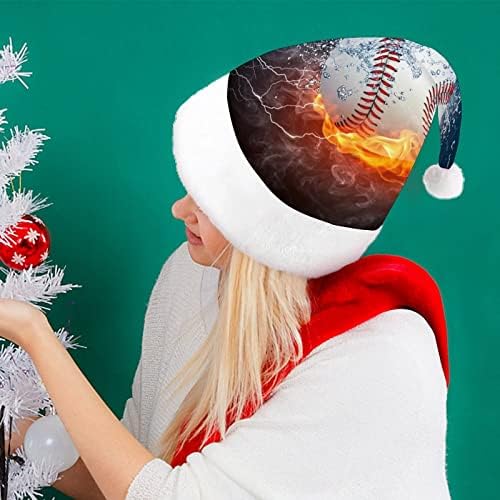 Bola de beisebol no fogo e água chapéus de natal a granel Hats chapéu de natal para férias