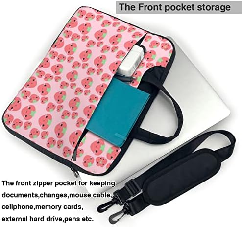 Bolsa de laptop de ombro portátil de morango fofa/bolsa de computador com alça superior
