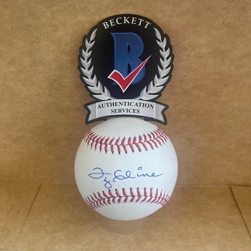 Ty Cline Reds/Expos/Goants assinou autografado M.L.Baseball Beckett autenticado