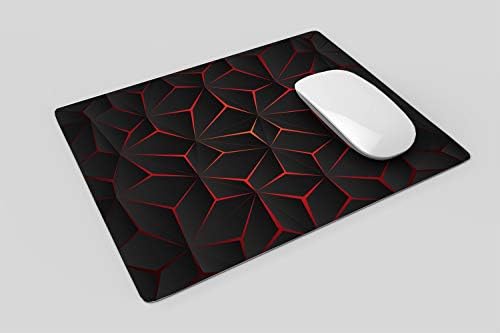 Yeuss Man? Cave Desktop Desktop Mouse Pad Abstract Abstract Red Light Polygon Crack na textura de fundo cinza