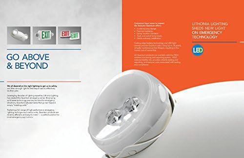 Lithonia Iluminação LHQM LED B R SD M6 LED Sinal de saída de 2 luzes/Emergência com cabeças LED e estêncil vermelho,