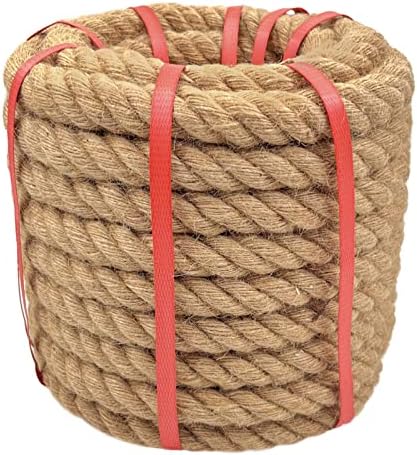 Corda de cânhamo natural torcido Manila corda grossa de juta para artesanato, corda de balanço da varanda,