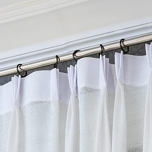 Metal 100 embalagem cortina de cortina de cortina anéis pendurados e gancho de pino de cortina