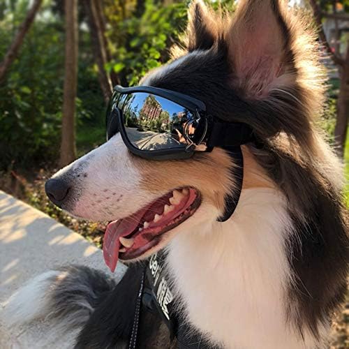 Óculos de cachorro óculos de sol médios ou grandes de cães anti-UV de vidros à prova d'água, óculos