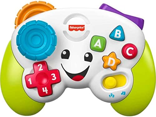 Fisher-Price Rish & Learn Baby Electronic Toy, Game & Learn Controller Finque videogame com luzes e música