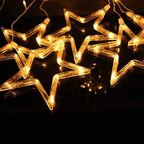 Luzes de corda para luzes externas cortina de cortina iCicle de cinco pontas Star Lights Star Lights USB String