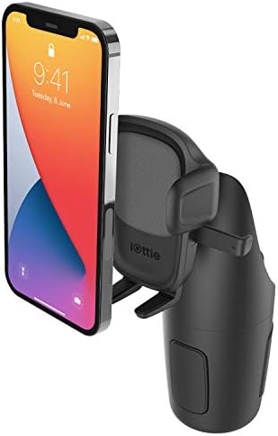 Iottie Easy One Touch 5 Cup Holder Mount - Universal Car Mount Phone Phone para iPhone, Google, Samsung,