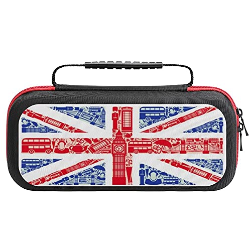 Caso de armazenamento da bandeira da Inglaterra para o console de jogos e acessórios, viajando bolsa de bolsa