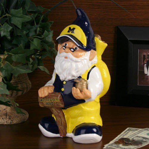 NCAA Michigan Wolverines Team Gnome Bank