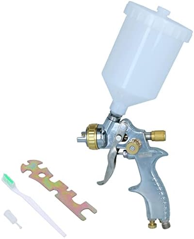 AB Tools-US Pro Gravity Feed HVLP Spray Pintura de pintura Tinta Gun 1.4mm bico com copo de 600 ml