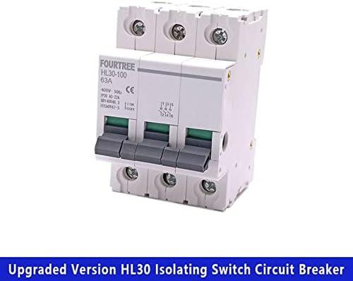 Werevu 1PCS Switch principal HL30 Isolador do disjuntor Função da família Desconector isolador 3p 32a