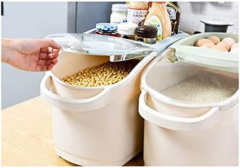 Recipientes de armazenamento de cereais kekeyang recipiente de armazenamento de arroz, recipiente de armazenamento